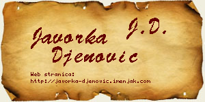 Javorka Đenović vizit kartica